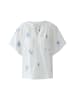 Oui Bluse in white blue