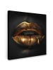 MuchoWow Leinwand bilder Goldene Lippen (BxH)
