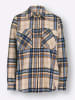 WITT WEIDEN Flanell-Bluse in mittelblau-elfenbein-kariert