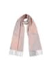 CASH-MERE.CH Bio Schal kariert in Hellgrau und Pink und Orange