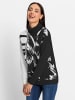 Heine Jacquardpullover in schwarz-ecru-gemustert