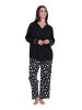 Ulla Popken Pyjama in schwarz