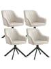 SONGMICS 4er-Set: Esszimmerstuhl Tyra in Beige-Schwarz - (B)60 x (H)81.5 x (T)58 cm