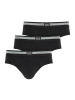 Jockey Slips Cotton Stretch 3 Stück in Schwarz