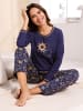 Sieh an! Schlafanzug in marine-ocker-bedruckt