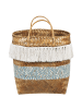 Beliani Korb MESUJI in /Weiß/Blau - (W) 40 x (H) 42 x (L) 40 cm