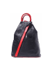 Florence Florence Cityrucksack, Schultertasche Leder schwarz, rot ca. 26cm