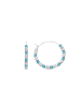 Luxenter Ohrringe aus 925er Sterlingsilber mit Zirkonia in Aquamarinblau, rhodiniert