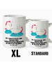 Mr. & Mrs. Panda XL Tasse Einhorn Sekt mit Spruch in Weiß