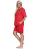 NORMANN kurzarm Schlafanzug Shorty Pyjama in rot