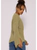 SASSYCLASSY Oversize Strick-Pullover in Khaki