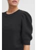 Oxmo Strickpullover OXMicha - 21800082-ME  Halbarm Pullover mit Puffärmeln in Schwarz