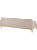 Beliani 3-Sitzer Sofa SOSJO in Braun - (W) 219 x (H) 74 x (L) 83 cm
