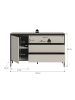 ebuy24 Sideboard Tron Kaschmir 136 x 38 cm