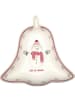 Greengate Teller ABELLA BELL Weihnachtsteller in Glocken Form mit Schneemann