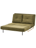 Beliani Schlafsofa JERSLEV in Grün/Braun - (W) 120 x (H) 87 x (L) 84 cm