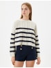 KOTON Sweater in Ekru Gestreift