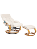 Beliani 2-tlg Massagestuhl FORCE in Beige/Braun