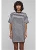 Urban Classics Urban Classics Damen Ladies Oversized Striped Tee Dress in white/black