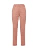 GOLDNER Trageangenehme Hose mit grafischem Minimaldruck in papaya / gemustert