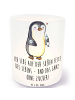 Mr. & Mrs. Panda Teelichtglas Pinguin Diabetes mit Spruch in Transparent