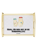 Mr. & Mrs. Panda Dekotablett Bären mit Blumenkranz mit Spruch in Grau Pastell