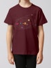 wat? Apparel T-Shirt Sonnensystem in Weinrot