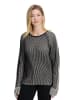 Betty Barclay Grobstrick-Pullover mit Rippenstruktur in Patch Black/Beige