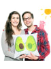 Mr. & Mrs. Panda Kissen 40x40 Avocado Pärchen ohne Spruch in Weiß