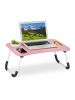 relaxdays Laptoptisch in Pink - (B)63 x (H)26 x (T)40 cm