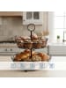 relaxdays Obst Etagere in Schwarz - (H)30 x Ø 31 cm