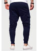 SOUL STAR Jogginghose - MPKANSAS Lange Sporthose Trainingshose mit Cargotaschen in Navy