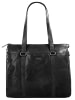 SPIKES & SPARROW Shopper echt Leder in schwarz