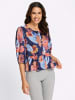 WITT WEIDEN Druckbluse in marine-papaya-bedruckt