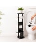 relaxdays WC Garnitur in Schwarz - (B)30 x (H)80 x (T)18 cm