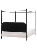 Beliani Himmelbett DANNEMOIS in Beige/Schwarz - (W) 170 x (H) 180 x (L) 211 cm