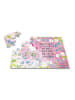 Mr. & Mrs. Panda Puzzle Einhorn Radfahrer mit Spruch in Rot Pastell
