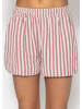 SASSYCLASSY Gestreifte Musselin Shorts in Altrosa