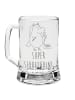 Mr. & Mrs. Panda Gravur Bierkrug Einhorn Sekretärin mit Spruch in Transparent