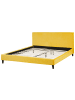 Beliani 3-tlg Doppelbett FITOU in Gelb/Braun