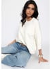 SASSYCLASSY Pullover mit floraler Stickerei in Offwhite