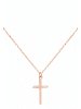 Gemshine Halskette mit Anhänger KREUZ in rose gold coloured