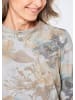 GOLDNER Sweatshirt Elegantes Langarmshirt mit Foliendruck in grau / melange
