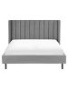 Beliani 2-tlg Doppelbett VILLETTE in Grau/Schwarz