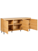 Beliani Sideboard NIKEA in Braun/Schwarz - (W) 165 x (H) 75 x (L) 40 cm