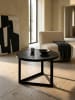 KADIMA DESIGN Couchtisch 58x58x40 cm Mango Massivholz / Metall Sofatisch