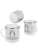 Mr. & Mrs. Panda Camping Emaille Tasse Pinguine Einschlafen mit ... in Grau Pastell