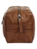 SPIKES & SPARROW Kulturtasche TOILETRY BAG echt Leder in cognac