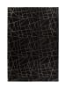 Kayoom Hochflor Teppich Bijou 125 in schwarz - gold - rechteckig