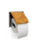 relaxdays Toilettenpapierhalter Bambus in Natur